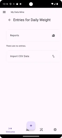 Empty daily weight data mine type