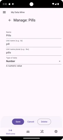 Value Type filled in for Pills ready to save